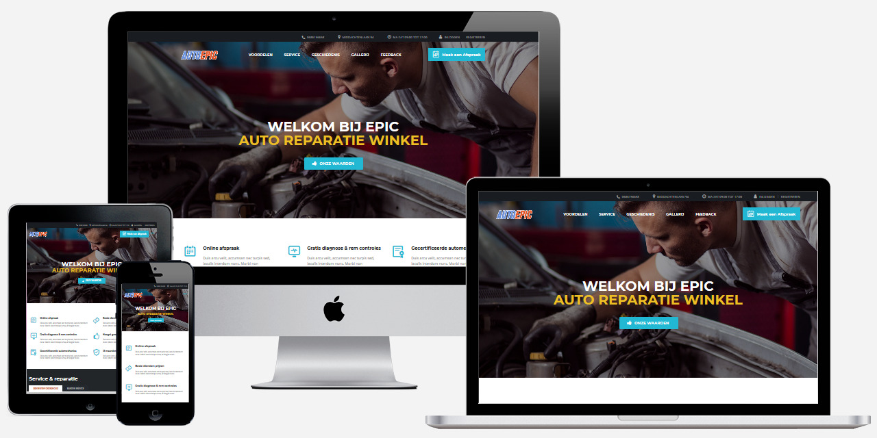 Auto reparatie service website laten maken