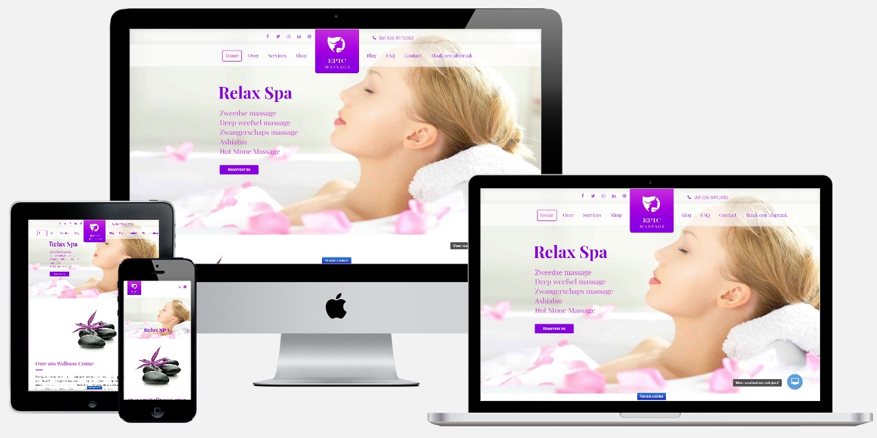 Website voor Massagesalon